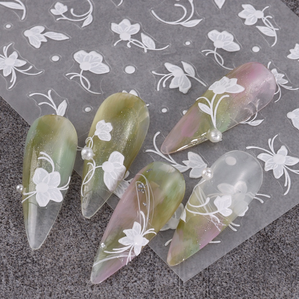 Miếng Dán Trang Trí Móng Tay Họa Tiết Hoa Tulip Thời Trang Xuân Hè