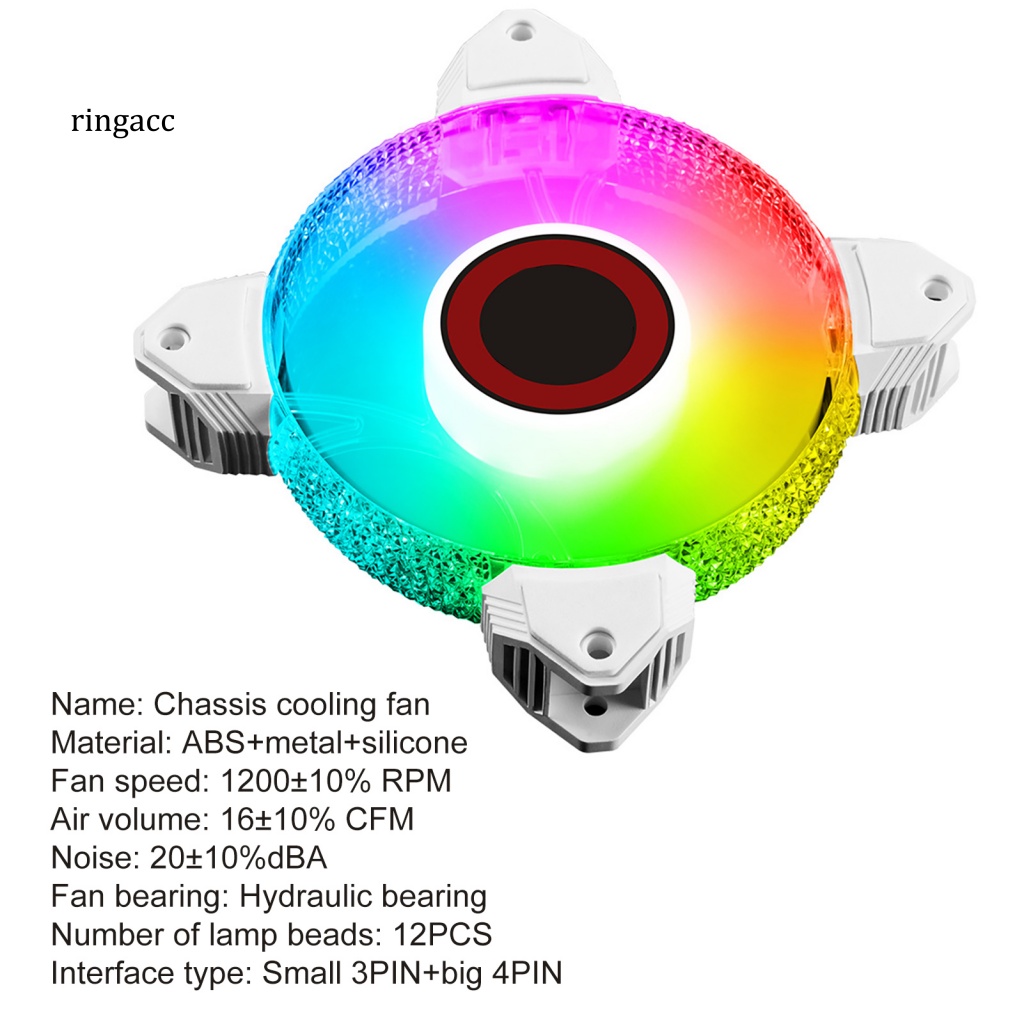 Quạt Tản Nhiệt Làm Mát 7 Cánh 12cm Chống Rung Cho Bo Mạch Chủ
