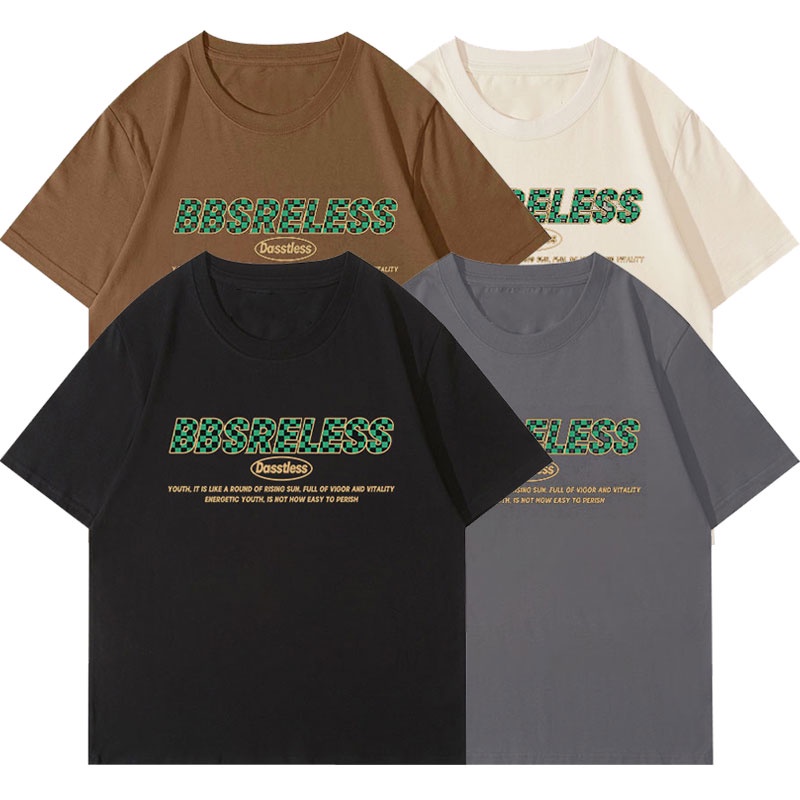 NRVP Áo Thun 100% Cotton Tay Ngắn Phong Cách Hàn Quốc Mới