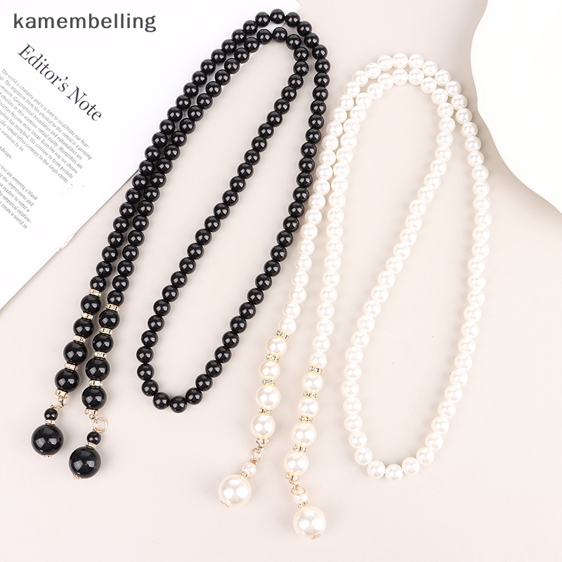 Thắt Lưng Dây Xích Kim Loại Đính Ngọc Trai Thanh Lịch Cho Nữ