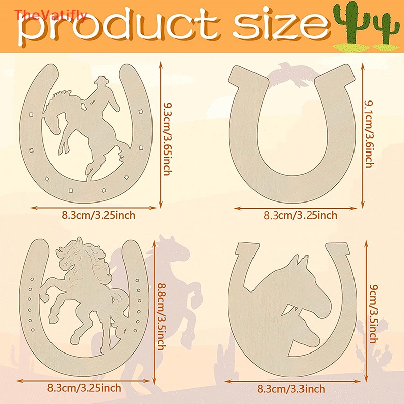 Bộ 24 Miếng Gỗ Hình Móng Ngựa Dùng Trang Trí DIY