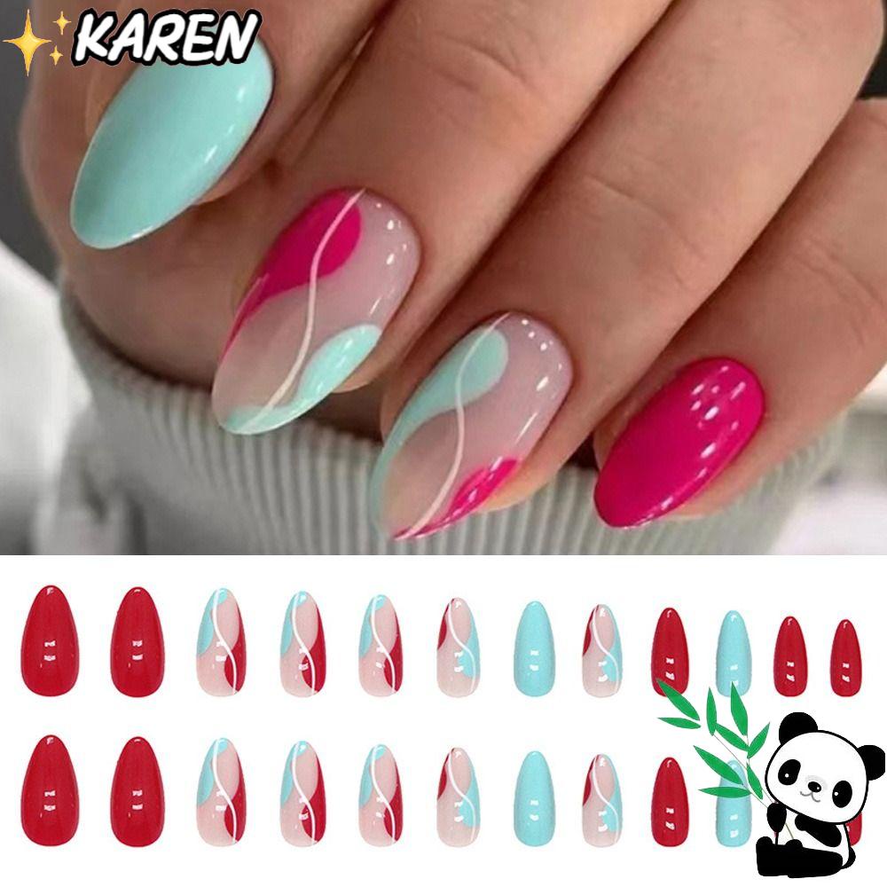 Set 24 Móng Tay Giả Có Thể Tháo Rời