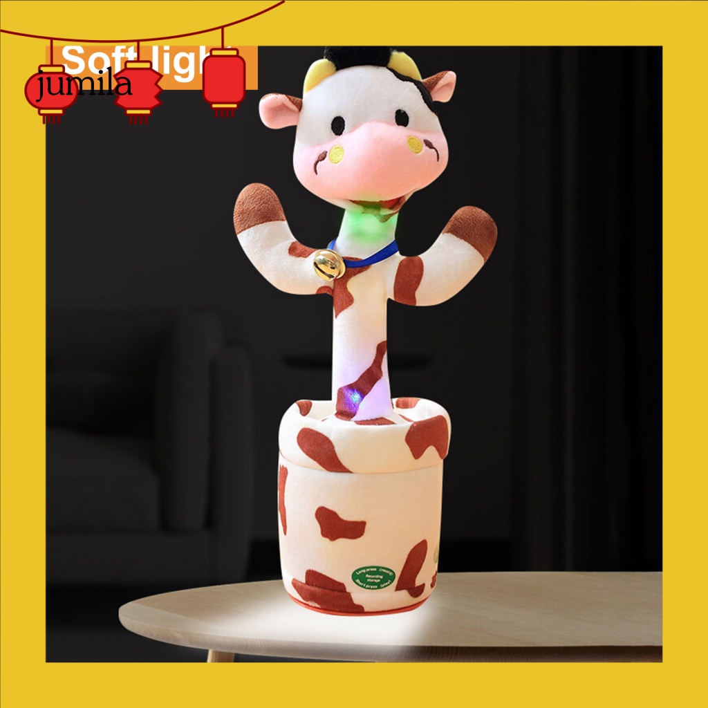 1 Bộ Búp Bê Bò Nhảy Múa Chạy Pin 220mAh Có Đèn LED Phát Sáng Dành Cho Trẻ Em