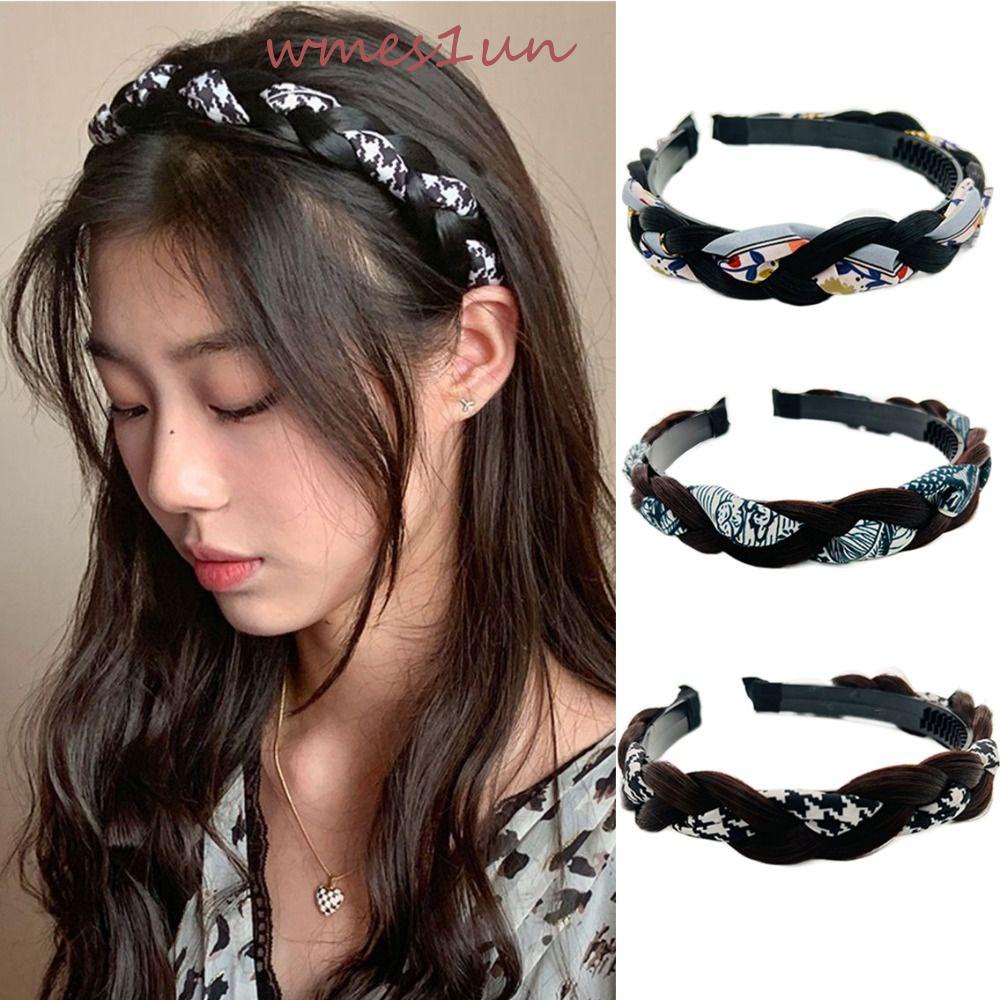 Băng Đô Cài Tóc Giả Thắt Bím Xương Cá Phong Cách Bohemian Dễ Thương WMES15H