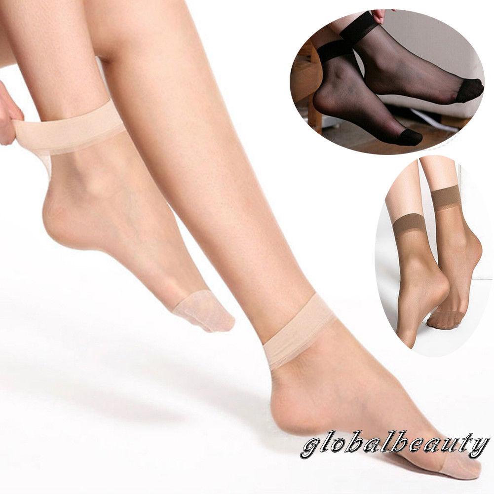 Vớ Cổ Ngắn Siêu Mỏng Sáng Bóng Nhìn Thấy Mùa Hè Cho Nữ