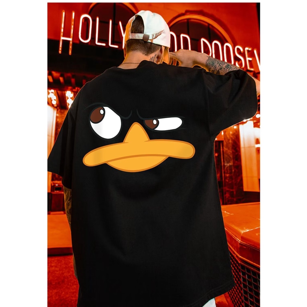 Áo Thun Tay Ngắn Cổ Tròn In Hình Vịt Vui Nhộn Thời Trang Mùa Hè Phong Cách Hàn Quốc Cho Nam Size M-8XL