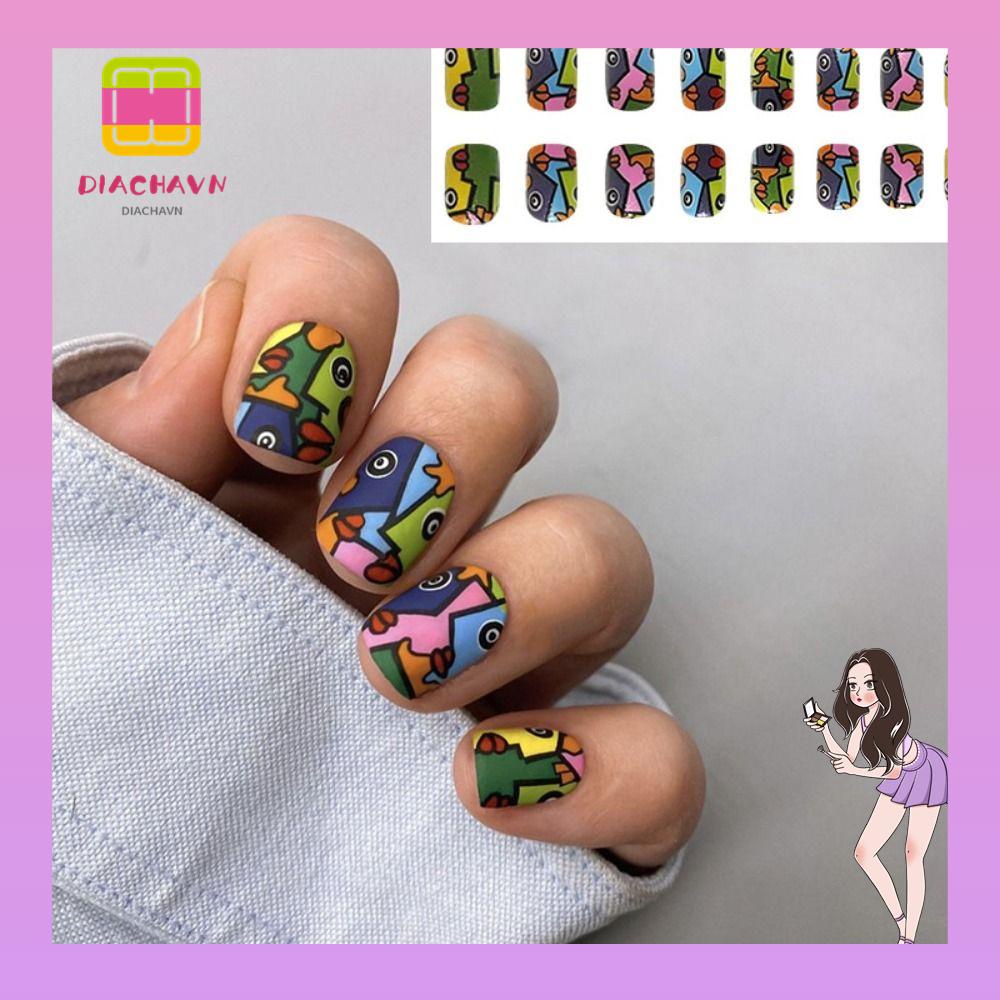 Bộ Móng Tay Giả Kết Cấu Mờ DIY