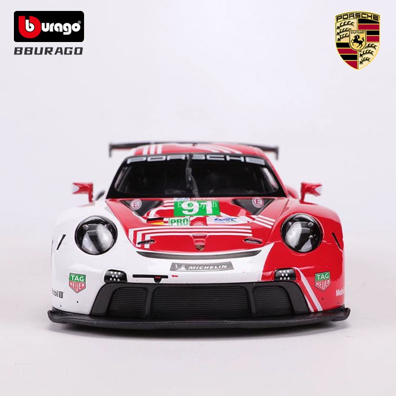 Mô Hình Xe Hơi Porsche 911 RSR LM 2020 Bằng Hợp Kim Tỉ Lệ 1 / 24 Bburago
