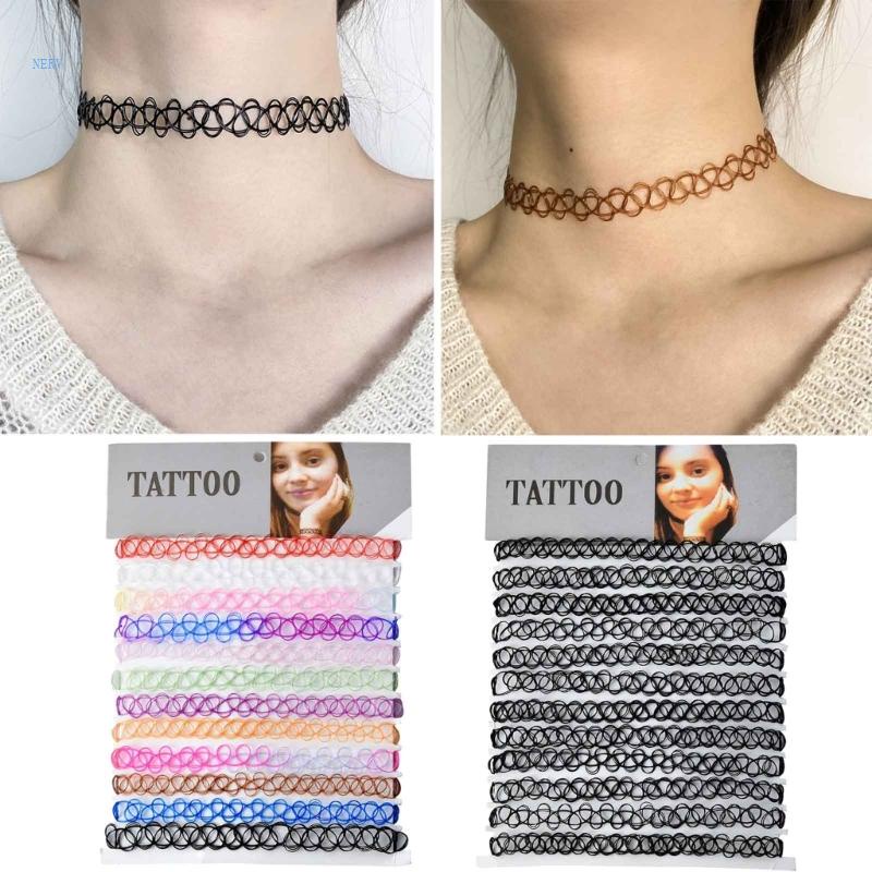 Vòng Cổ Choker Bằng Nhựa Co Giãn Phong Cách Punk Cổ Điển Chok