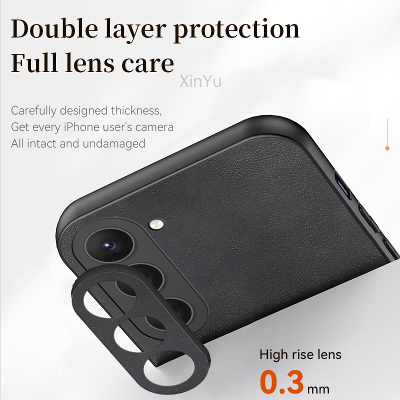 Ốp Điện Thoại Da Cừu Viền Silicon Bảo Vệ Camera Cho Samsung Galaxy M53 M23 M14 A23 A14 A34 A54 A73 5G S23 S23 +