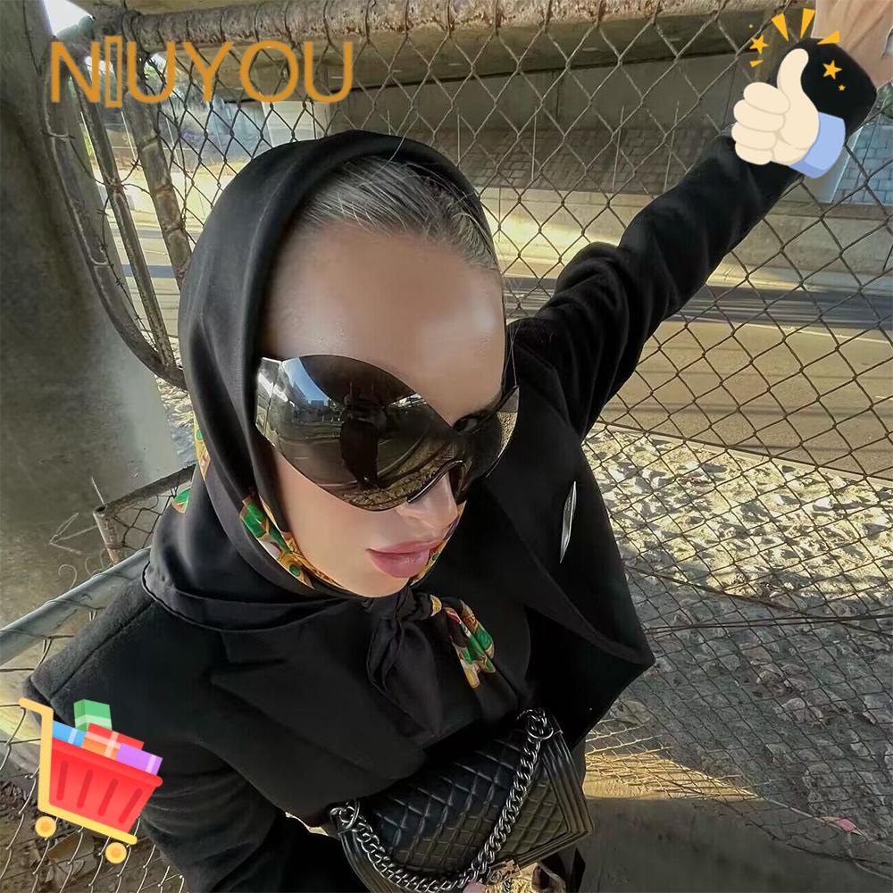 Kính Râm Bảo Vệ Mắt Không Vành Chống Tia UV400 Màu Đen Cho Nam Và Nữ