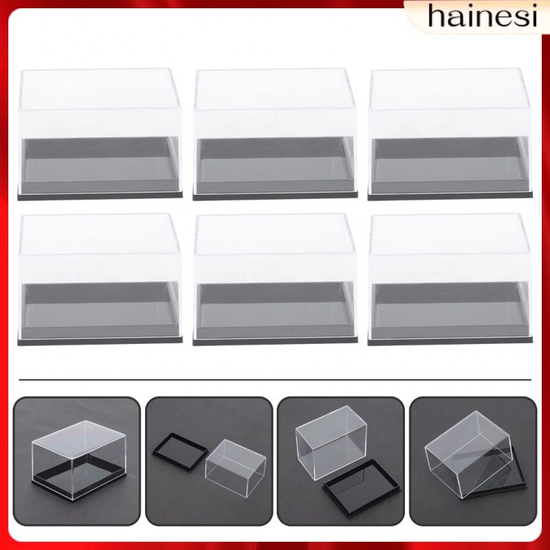 Set 6 Hộp Thủy Tinh Trong Suốt Trưng Bày Mô Hình Khối Specimen