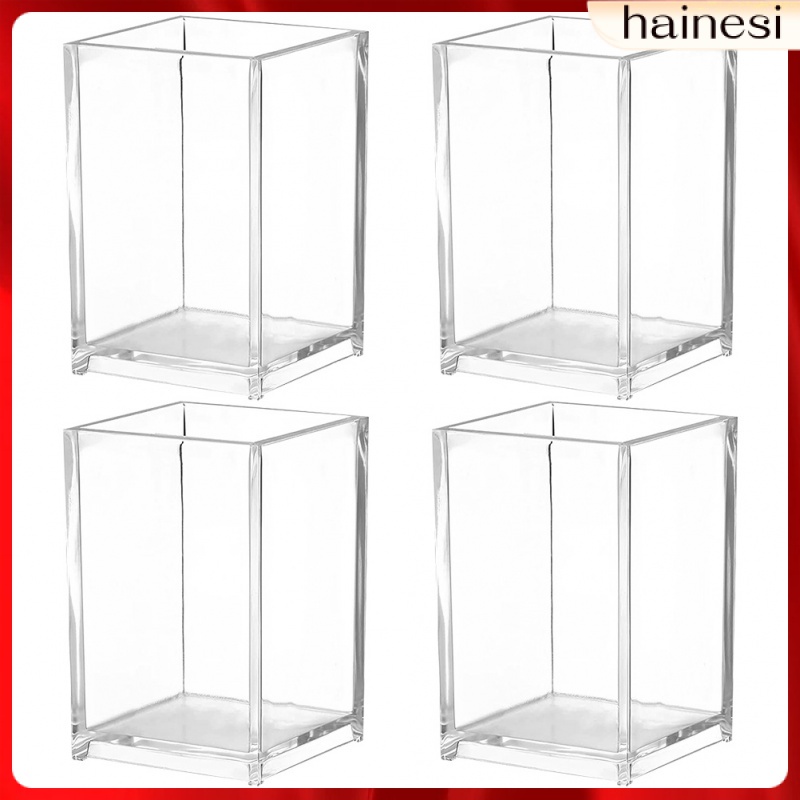 Set 4 Giá Đỡ Bút Bằng Acrylic Trong Suốt Sắp Xếp Gọn Gàng Để Bàn Trang Trí