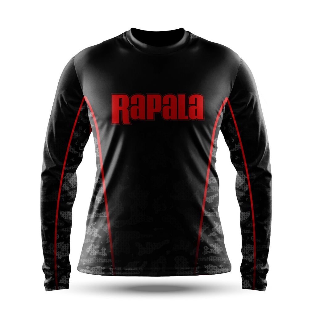 Áo Câu Cá Rapunla Chất Lượng Cao | Baju PANCING RAPALA Phiên Bản Đen | Áo Câu Cá Màu Đen Cao Cấp Thời Trang