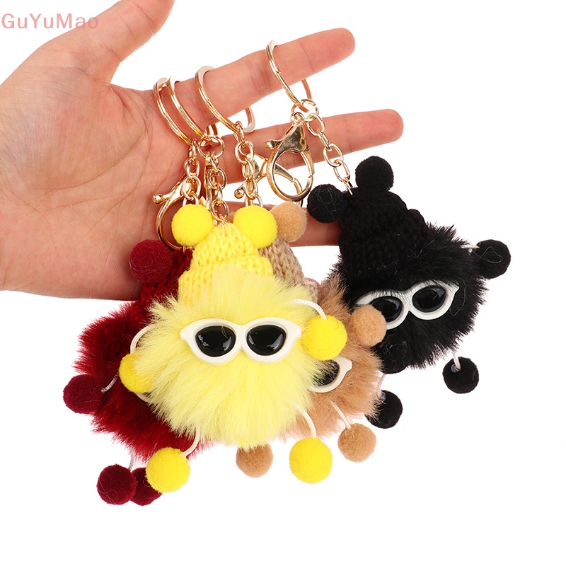 [cxGUYU] Móc Khóa Lông Thỏ Thật Mềm Mại Nhiều Màu Sắc PRTA