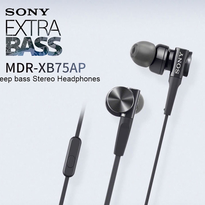 Tai Nghe Thể Thao SONY MDR-XB75AP Âm Thanh Sống Động Jack Cắm 3.5mm Cao Cấp