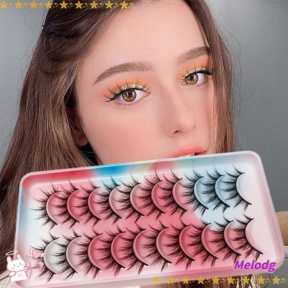 Bộ 10 Cặp Lông Mi Giả Kiểu Mắt Mèo Bằng Lông Chồn Trang Điểm Mắt Mèo