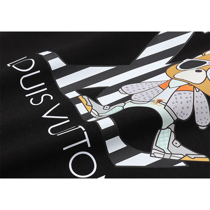 L &amp; V Áo Thun Bóng Rổ Tay Ngắn In Logo Thỏ Phun Kỹ Thuật Số Phiên Bản Giới Hạn 88 Mới Cho Nam Và Nữ Jktyjrtfg