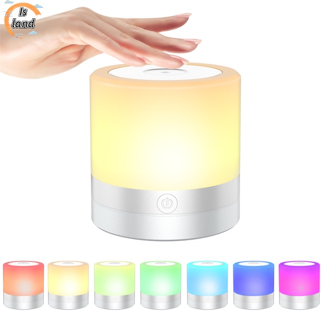 Đèn Ngủ Rgb Cảm Ứng Nhiều Màu Sắc Tùy Chọn Có Thể Điều Chỉnh Độ Sáng Dùng Trong Nhà / Ngoài Trời