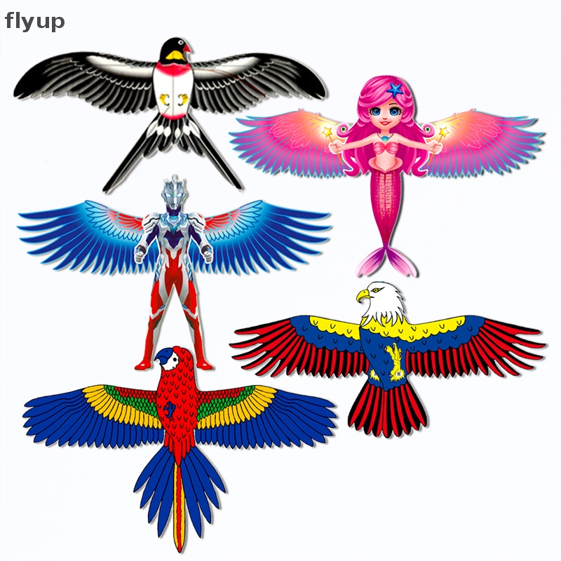 Flyup Bộ Diều Đồ Chơi mini Bằng Nhựa Hình Hoạt Hình 3d Có Cánh Cho Trẻ Em