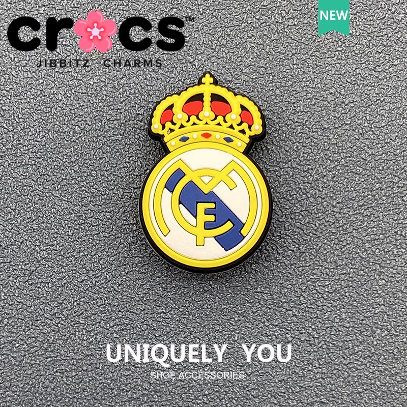 Giày Crocs jibbitz Phối Lỗ Cài Khóa Logo Manchester / Hoa / Logo Đội Tuyển Bóng Đá