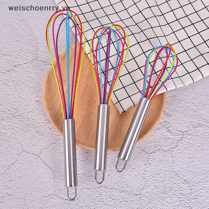 1 Dụng Cụ Đánh Trứng Cầm Tay Bằng Silicon Tiện Dụng Cho Nhà Bếp