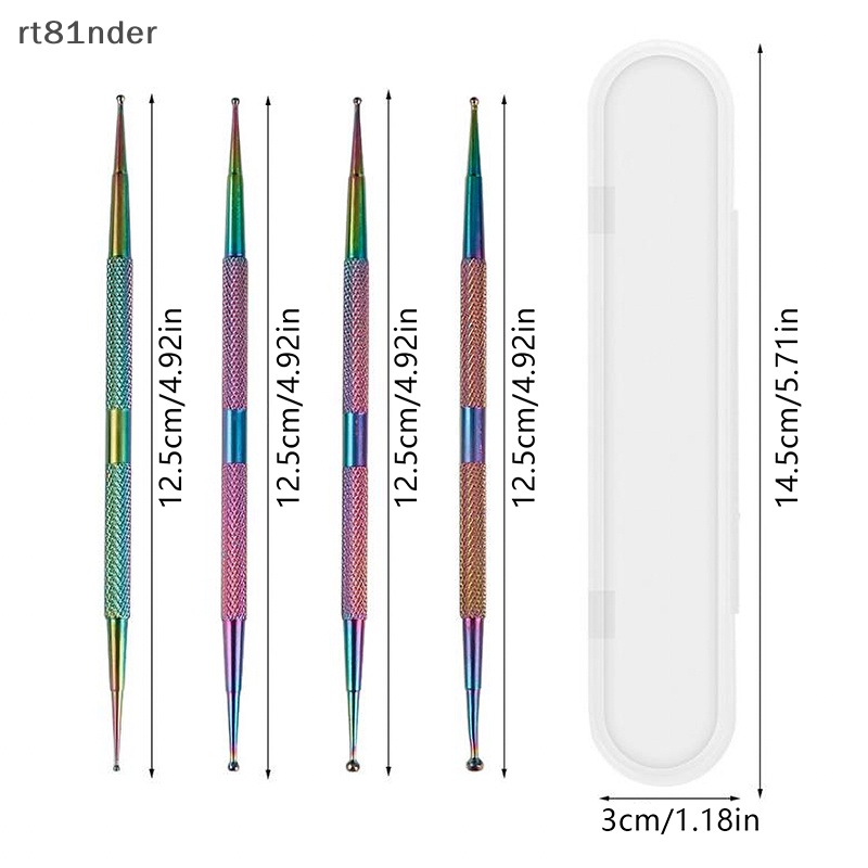 Bộ 4 Bút Vẽ Trang Trí Móng Tay Nghệ Thuật Chuyên Nghiệp