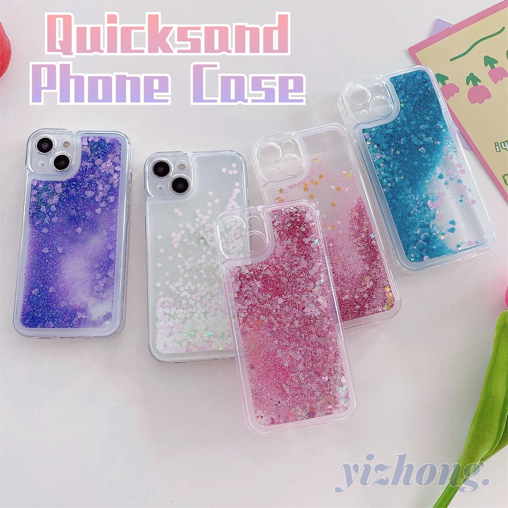Ốp Điện Thoại TPU Mềm Trong Suốt Chống Sốc Chống Trầy Phối Kim Tuyến Nước Cho iPhone 14 Pro Max 11 13 12