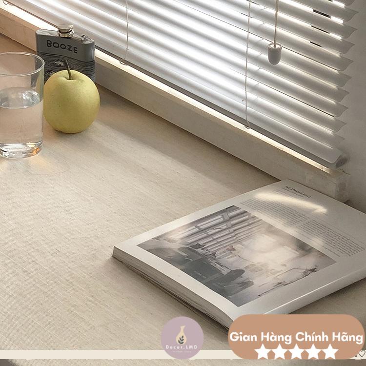 Khăn trải bàn vải canvas linen be, vải bố thô trải giường, may túi, đồ thủ công