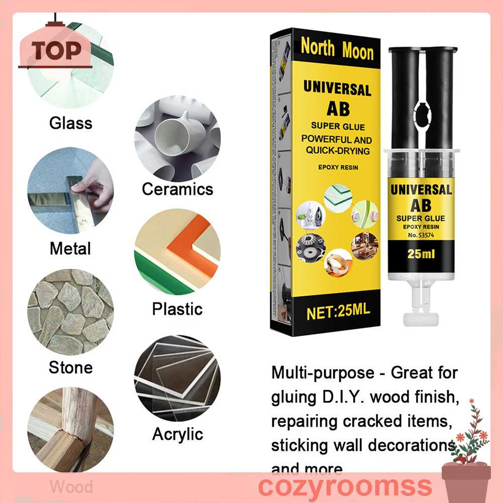 Keo Dán Nhựa AB Chống Thấm Nước Dung Tích 25ml Dùng Để Sửa Chữa Đồ Gỗ / Kim Loại