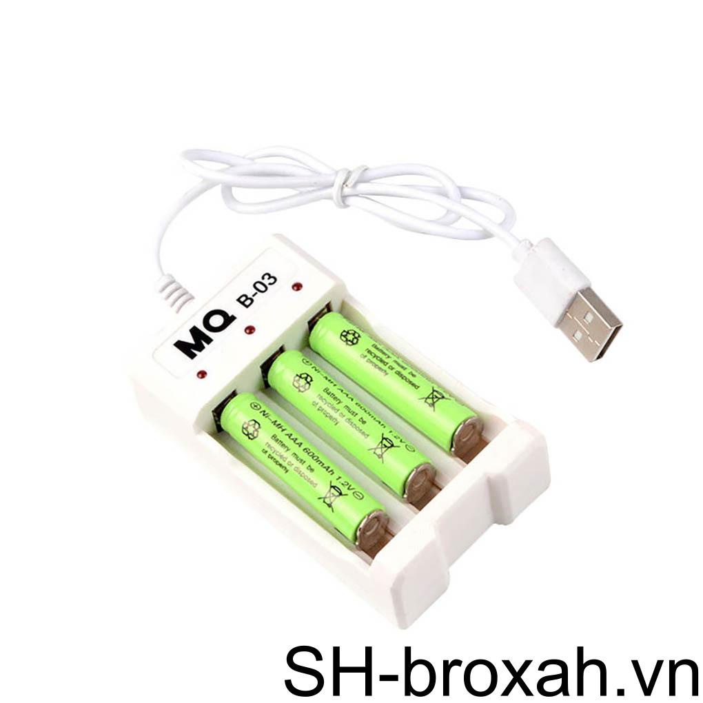 Dụng Cụ Sạc Pin AAA 3 Ngăn Tiện Dụng
