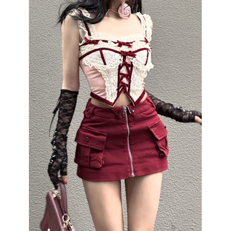 Chân Váy Denim Chữ a Lưng Cao Phong Cách Retro Thời Trang Mùa Hè Mới Cho Nữ GFY9