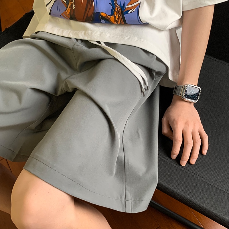 Quần Short Thể Thao Bóng Rổ Vải Lụa Lạnh Mỏng Nhanh Khô Thời Trang Mùa Hè Cho Nam