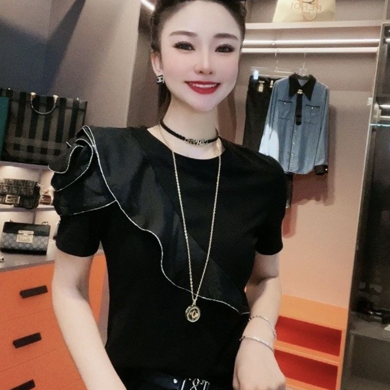 Áo Thun Tay Ngắn Chất Cotton Thiết Kế Mới Năng Động Thời Trang Dành Cho Nữ