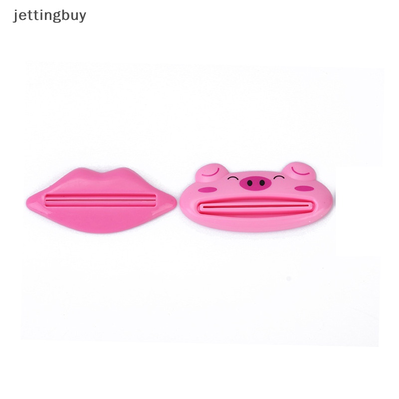 Set 4 Dụng Cụ Phun Kem Đánh Răng Họa Tiết Hoạt Hình Dễ Thương