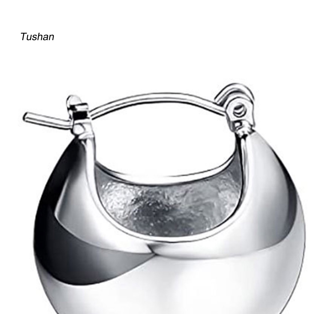 1 Đôi Bông Tai Tròn Phong Cách Punk Tinh Tế Dành Cho Nữ