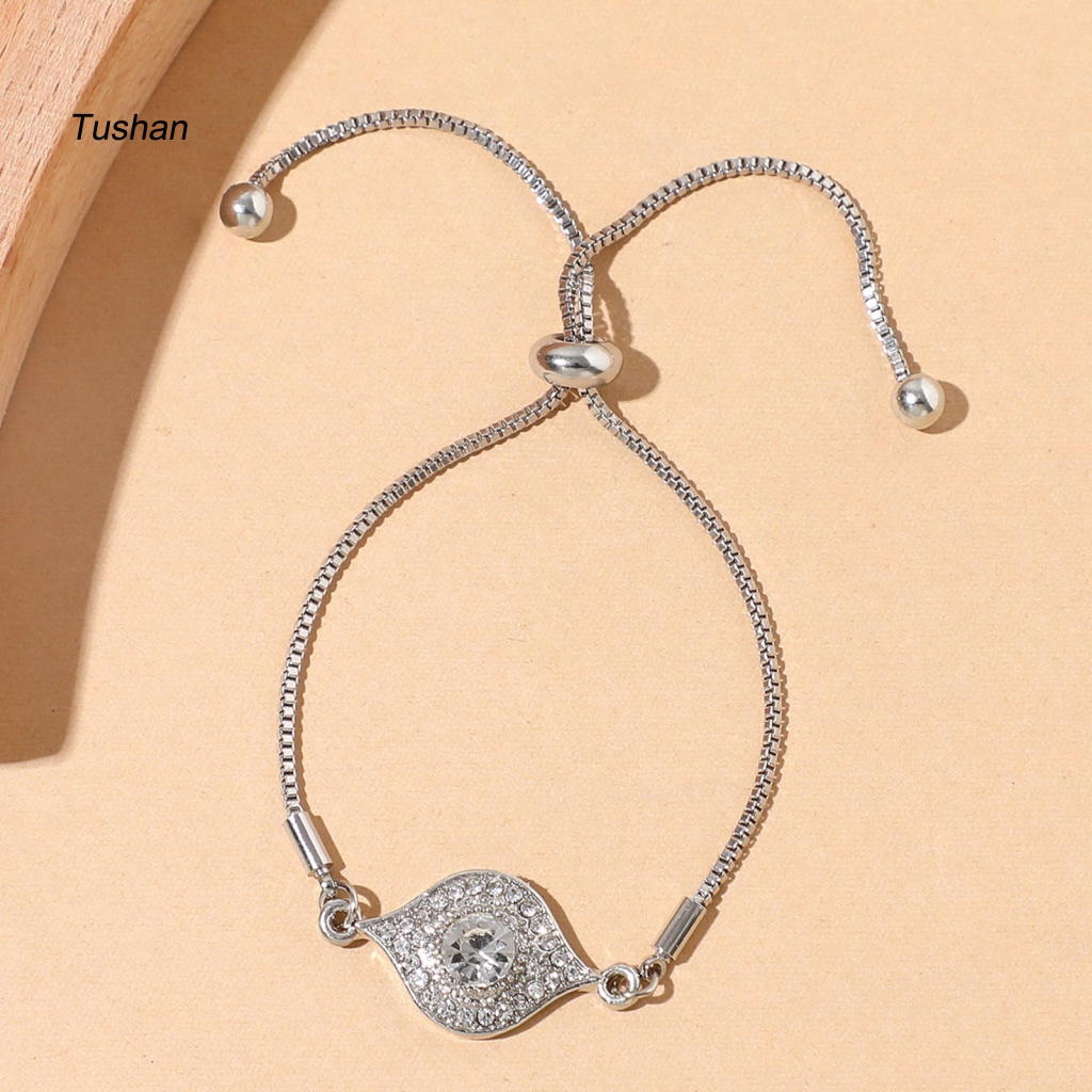 Vòng Đeo Tay Hình Mắt Đính Đá Có Thể Điều Chỉnh Kích Thước Dành Cho Nam Và Nữ