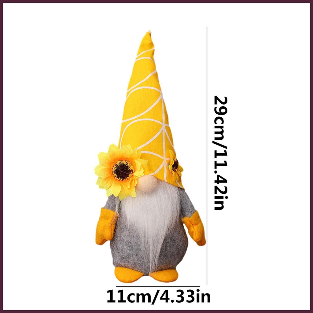 Búp Bê Nhồi Bông Hình Hoa Hướng Dương / Chú Lùn Không Mặt Trang Trí Mùa Hè