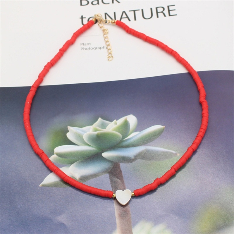 Vòng Cổ Choker Mặt Trái Tim Đính Hạt Phong Cách Bohomian Mềm Mại Dành Cho Nữ