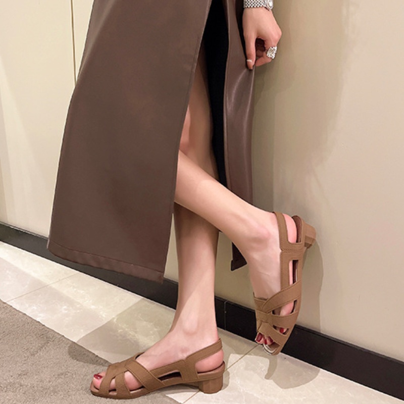 Giày Sandal Đế Bằng Thời Trang Đi Biển Mùa Hè Cho Nữ