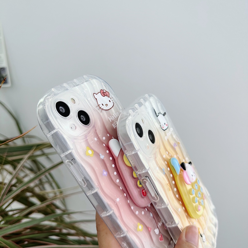 Ốp Điện Thoại Silicon TPU Mềm Trong Suốt In Họa Tiết Hoạt Hình 3D Dễ Thương Chống Sốc Cho iPhone 13 12 11 Pro Max 14 Plus