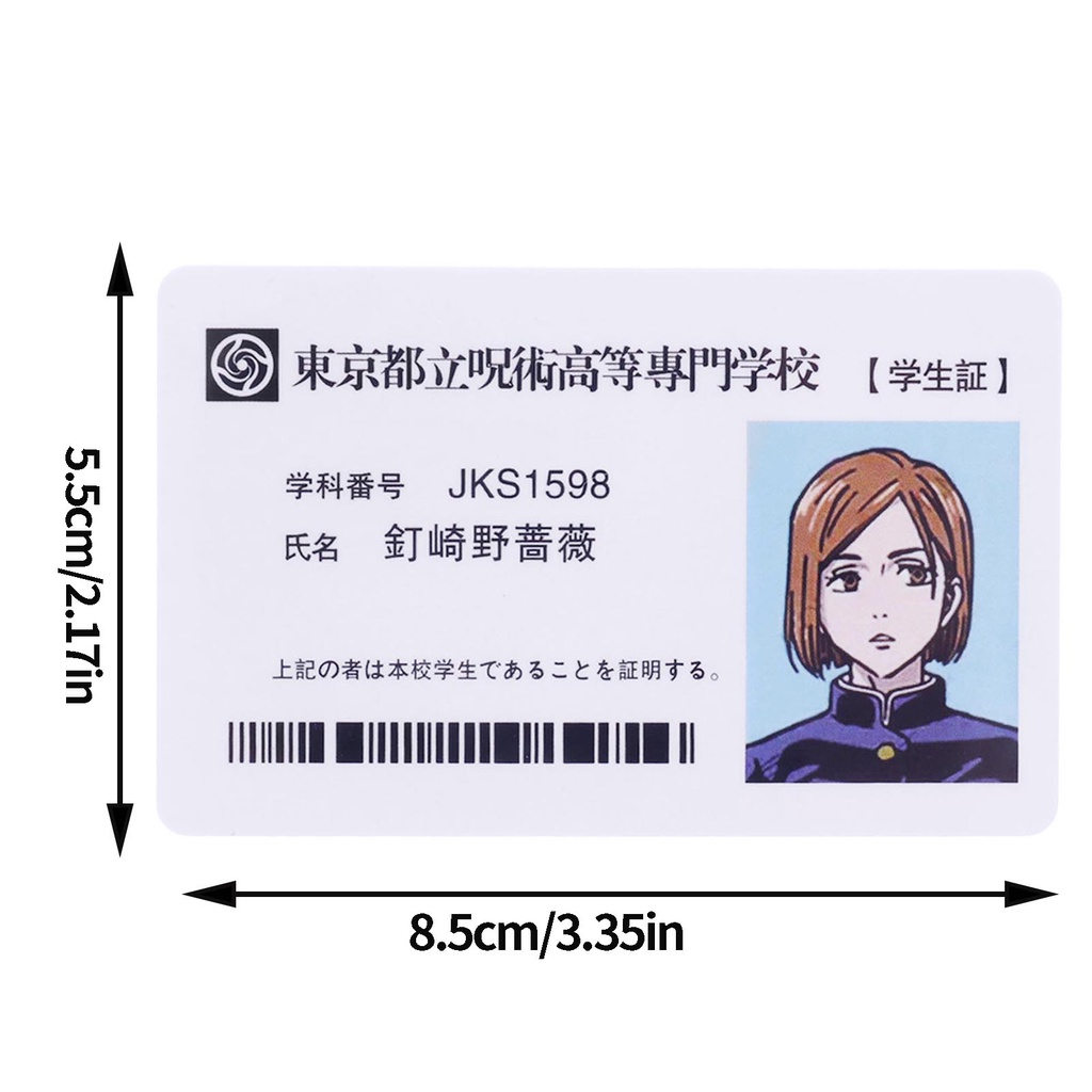 Bộ Thẻ Bài In Hình Jujutsu Kaisen Cho Học Sinh