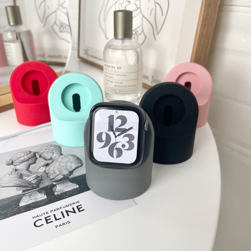 Đế Sạc Silicone Cho Đồng Hồ Thông Minh Apple Watch Series se 4 / 3 / 2 / 1 44mm / 42mm / 40mm / 38mm