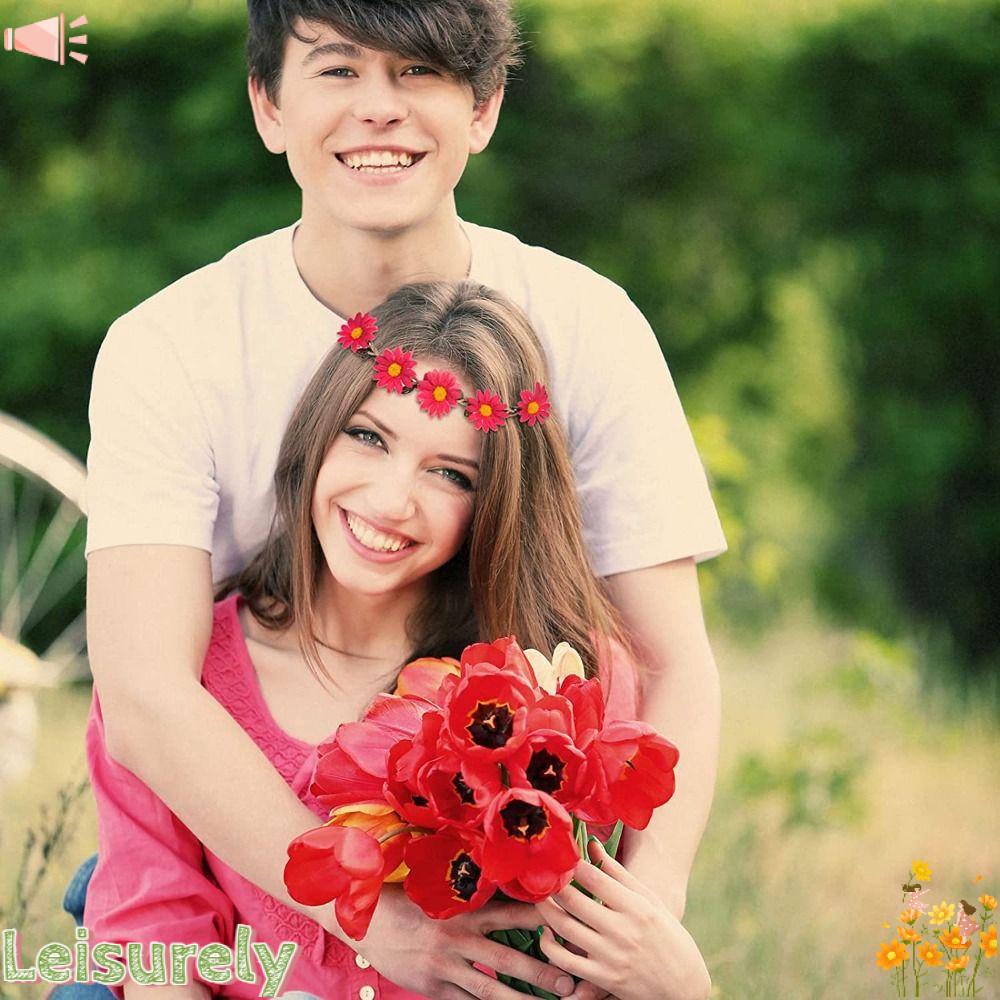 Vòng Hoa Cúc Cài Tóc Màu Sắc Dành Cho Cô Dâu