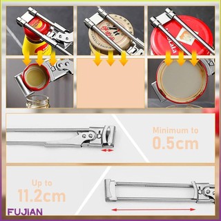 Bottle Opener Cap Stainless Tight Lid Manual Jar Adjustable Corkscrew [B/12]