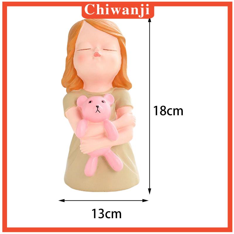 Chậu Hoa Hình Cô Gái Dễ Thương Dùng Trang Trí Văn Phòng / Phòng Khách