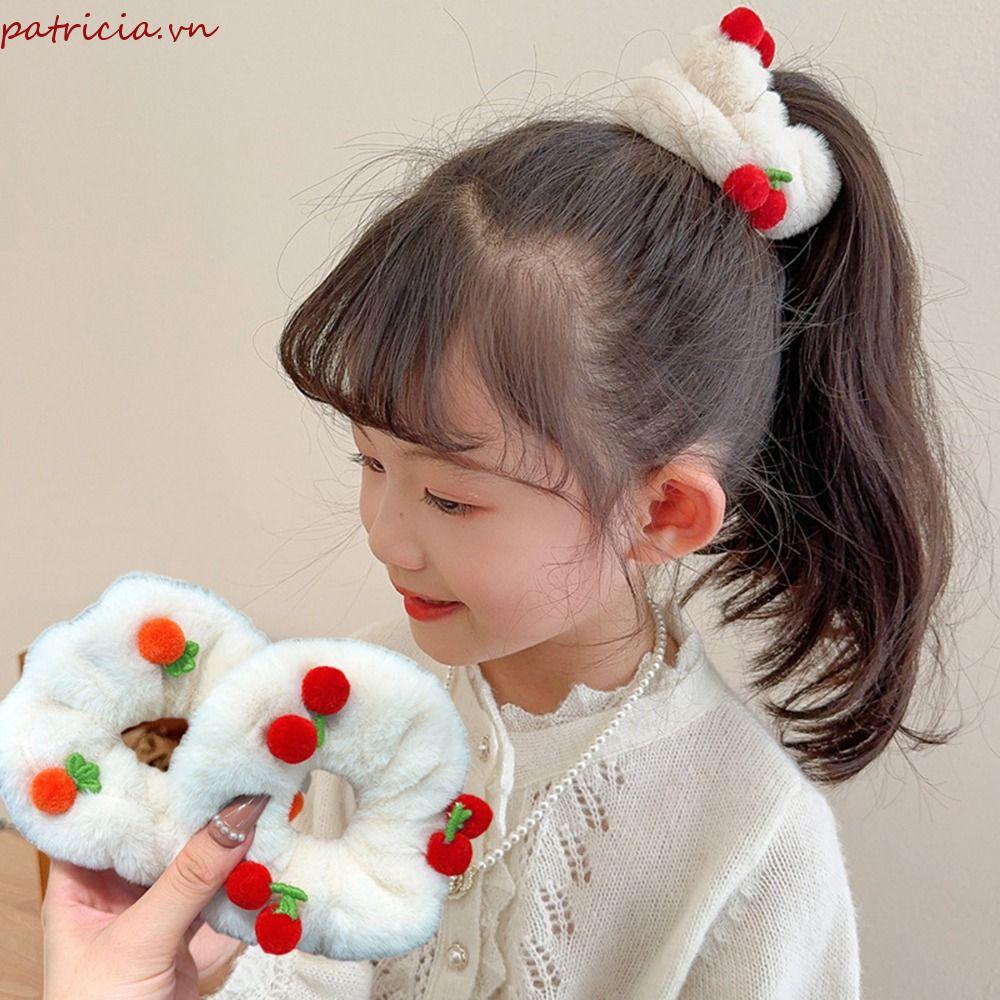 Dây Buộc Tóc Màu Trơn Hình Trái Cây Dễ Thương Cho Nữ