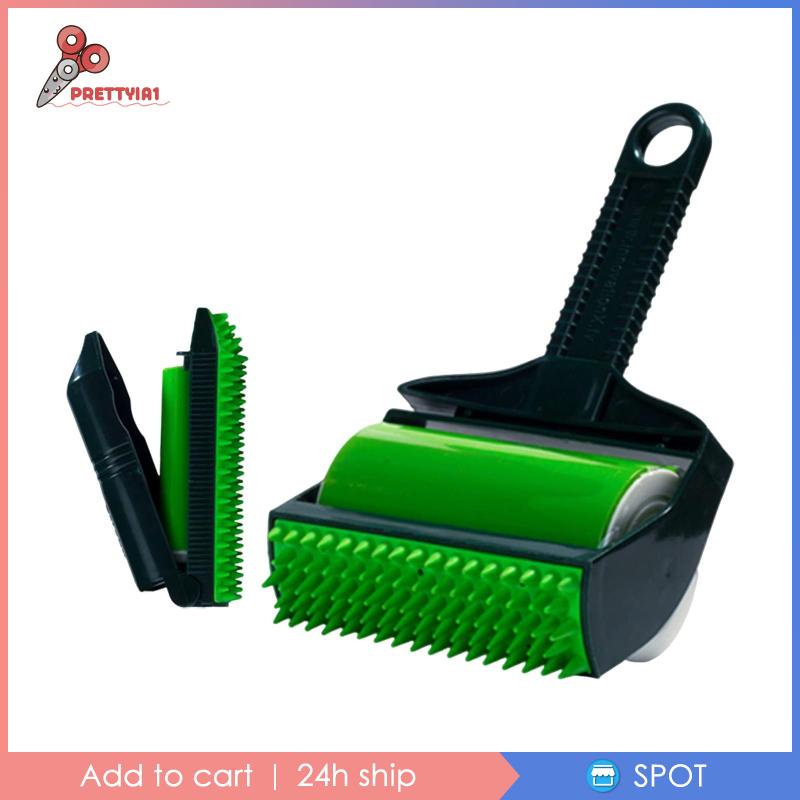1 [Prettyia1] 2 Cây Lăn Tẩy Lông Thú Cưng Thêm Dính Cho Giường / Ghế Xe Hơi / Du