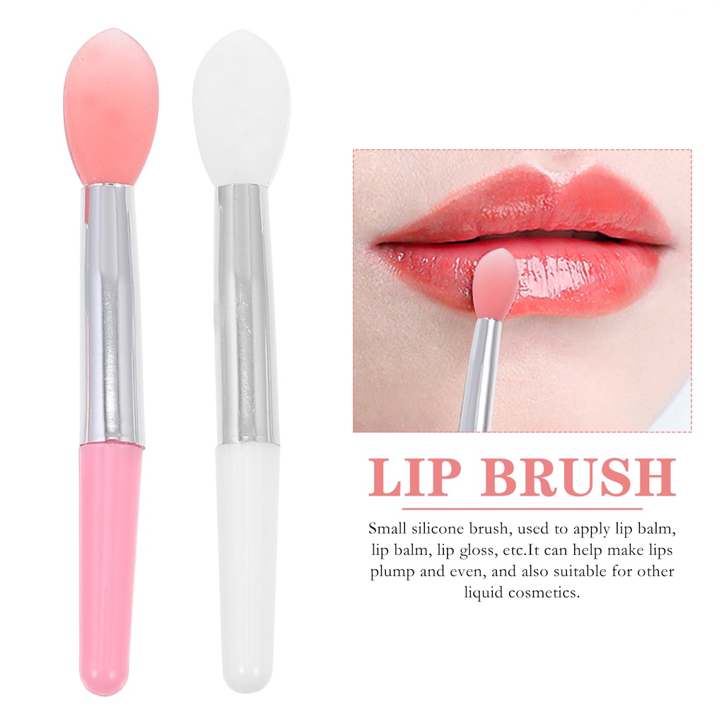 Bộ 2 Cọ Trang Điểm Chuyên Nghiệp Với Vỏ Ngoài Bằng Silica Gel Tiện Dụng