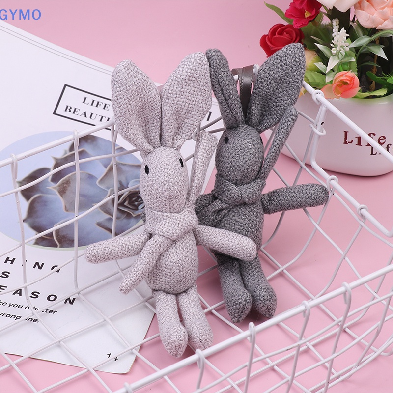 [cxGYMO] Móc Khóa Thỏ Nhồi Bông Mặc Đầm Đáng Yêu